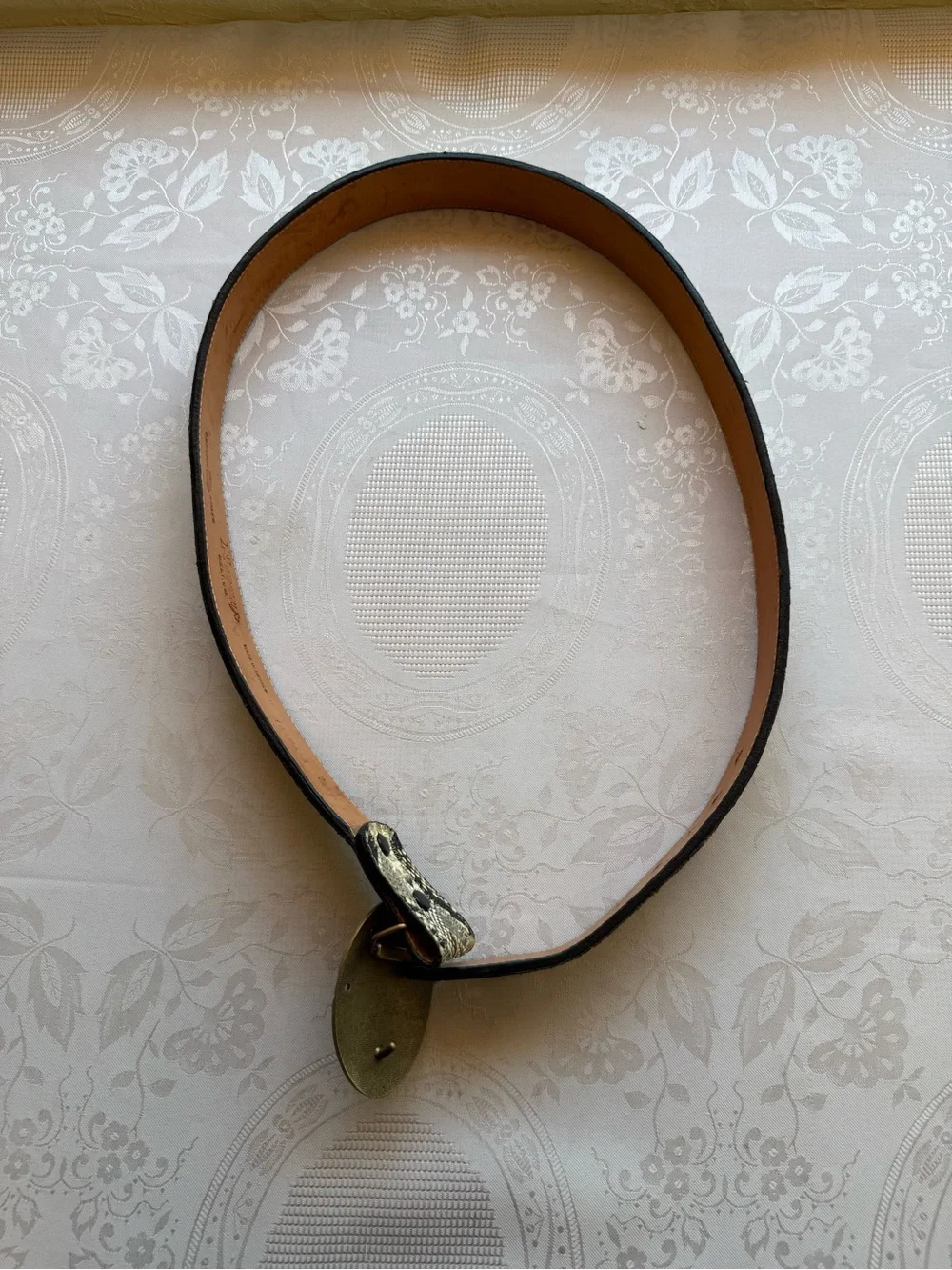 NoconA Belt Co. Genuine Snake Skin Leather Belt Men’s Size 40 Native Buckle